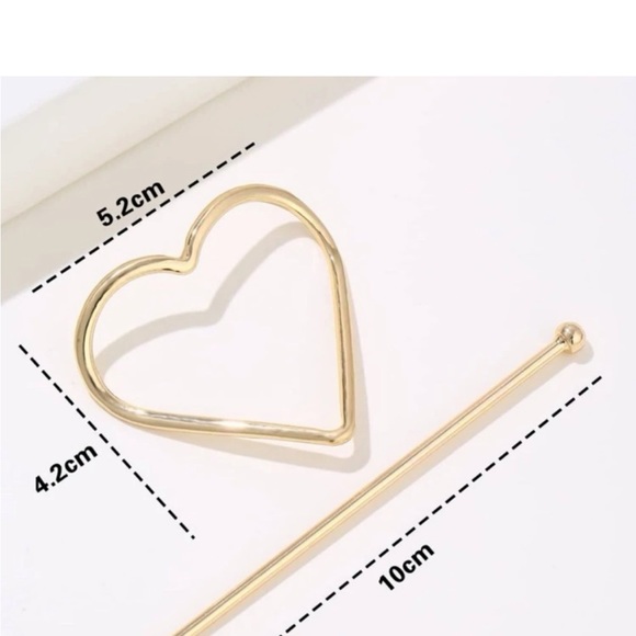 NEW Gold Heart Hairpin - Picture 4 of 5